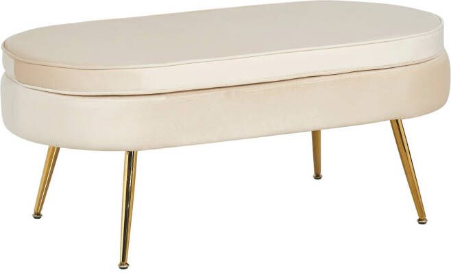 Huisenthuis.nl Poef Chanelle Beige 99 cm