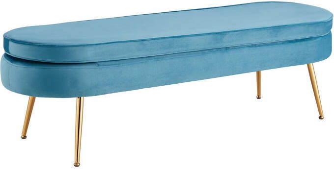 Huisenthuis.nl Poef Chanelle Blauw 142 cm