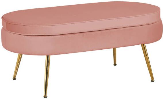 Huisenthuis.nl Poef Chanelle Roze 99 cm