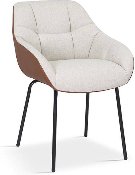 Huisenthuis.nl Stoel Dundee Beige Cognac Set van 2