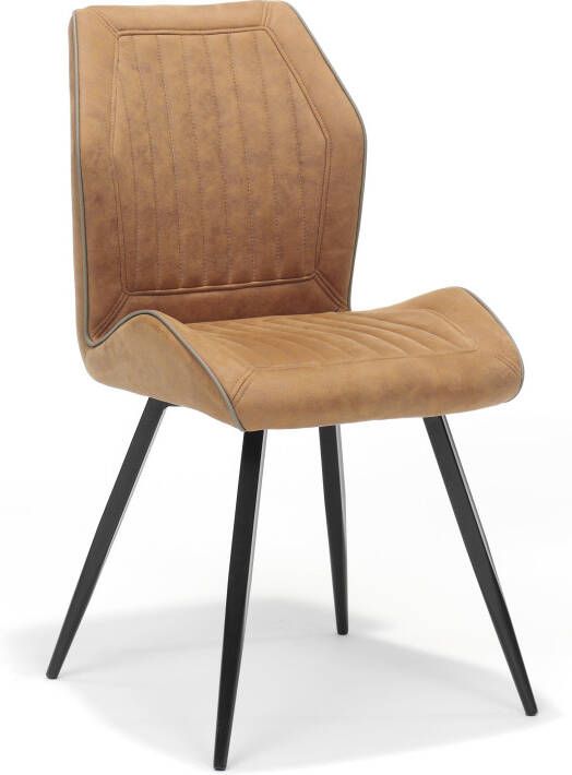 Huisenthuis.nl Stoel Emiel Cognac Set van 2