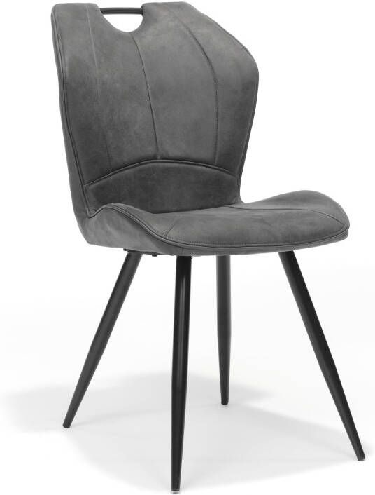 Huisenthuis.nl Stoel Floris Antraciet Set van 4