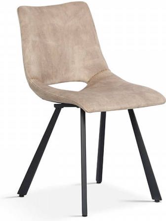 Huisenthuis.nl Stoel Holly Velours Beige Set van 2