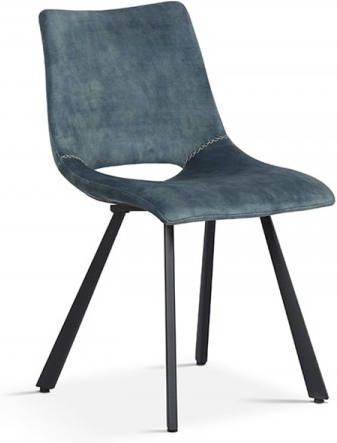 Huisenthuis.nl Stoel Holly Velours Petrol Set van 2