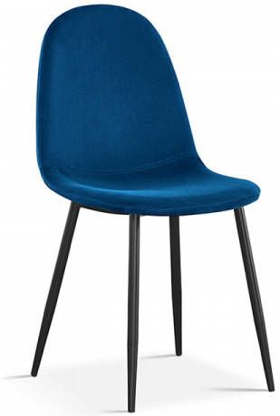 Huisenthuis.nl Stoel Lola Donkerblauw Set van 4