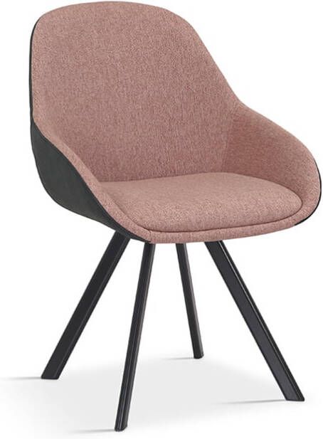 Huisenthuis.nl Stoel Malou Roze Donkergrijs Set van 2