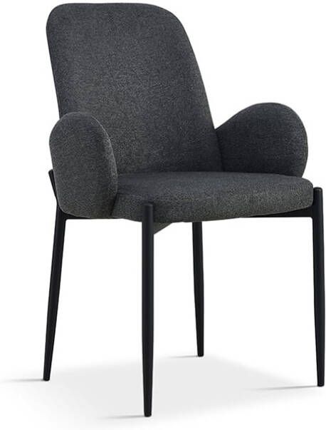 Huisenthuis.nl Stoel Maria Donkergrijs Set van 2