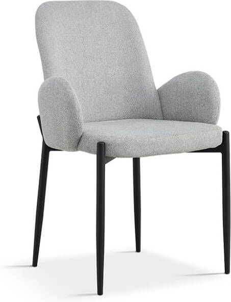 Huisenthuis.nl Stoel Maria Lichtgrijs Set van 2