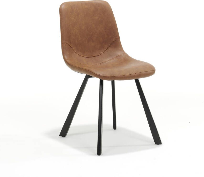 Huisenthuis.nl Stoel Maud Cognac Set van 4