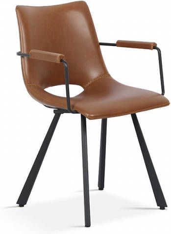 Huisenthuis.nl Stoel Tommy Cognac Set van 2