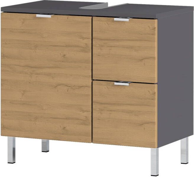 Huisenthuis.nl Wastafelkast June Antraciet Eiken