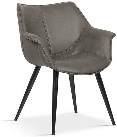 Huisenthuis.nl Stoel Bodil Grijs Set van 2