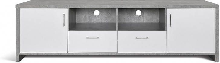Huisenthuis.nl TV meubel Abel Beton Wit 2 180 cm