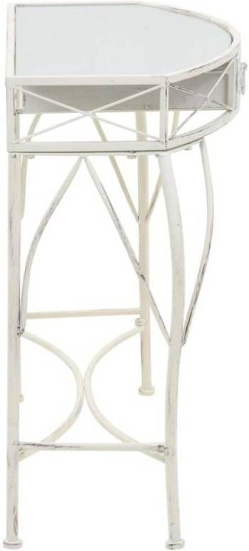 VidaXL Bijzettafel Franse stijl 82x39x76 cm metaal wit | Bijzettafel Franse stijl 82x39x76 cm metaal wit