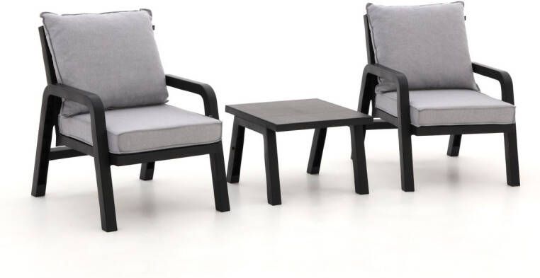 Hartman Ibiza 2 persoons Balkonset Antraciet Lichtgrijze Kussens