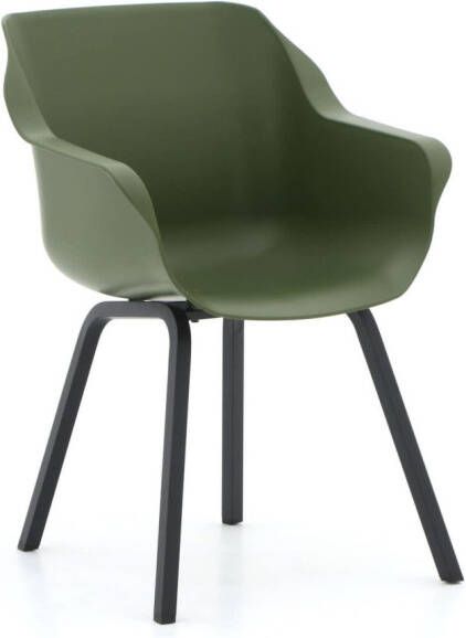 Hartman Sophie Element dining armstoel Moss Green Carbon Black