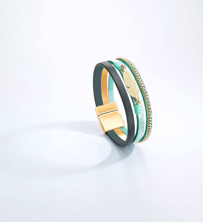 KLiNGEL Armband Groen/Mint/Goudkleur