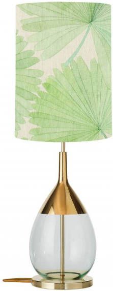 Ebb & Flow Lute tafellamp Tango palm green/goud