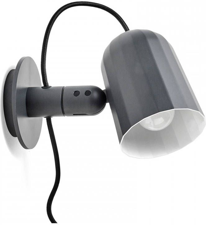 Hay Noc Wall LED wandlamp met stekker, donkergrijs