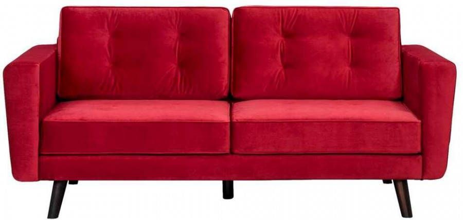 Fluweel Bank Bristol 2, 5 zits rood Leen Bakker