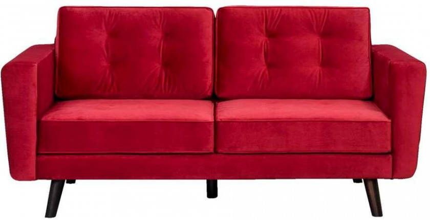 Fluweel Bank Bristol 2 zits rood Leen Bakker