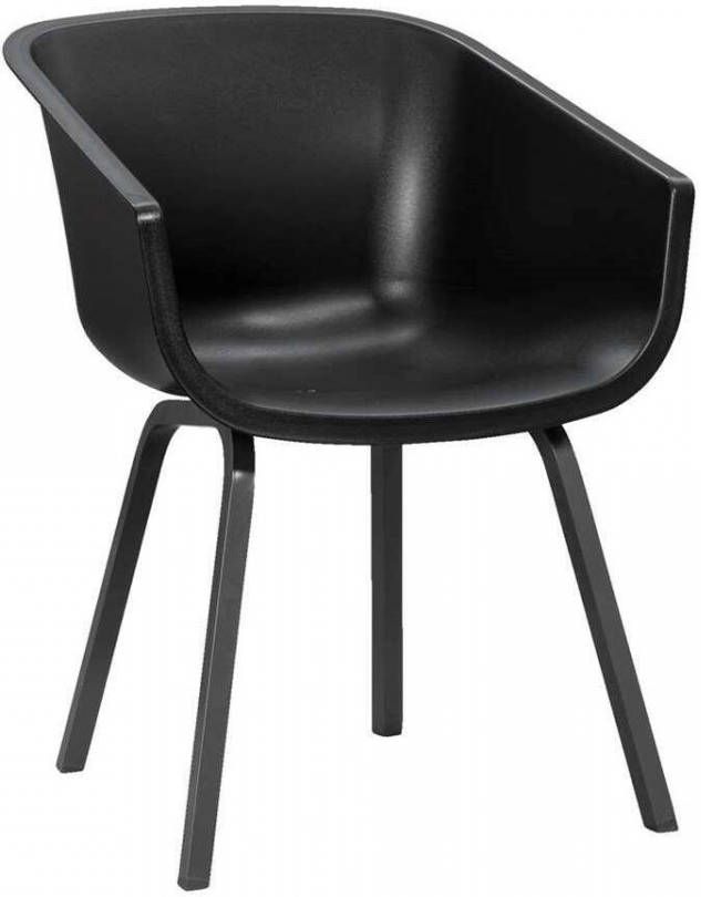 Hartman kuipstoel Amalia zwart aluminium onderstel Leen Bakker