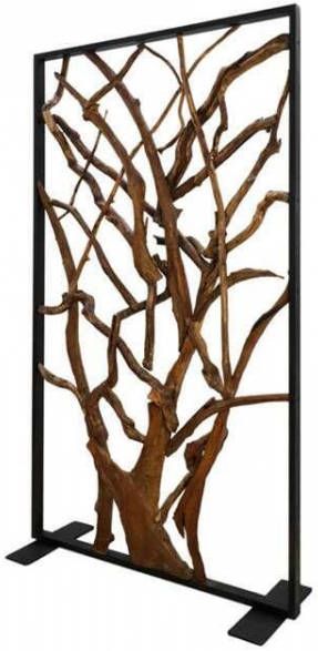 HSM Collection kamerscherm Atalo naturel/zwart 100x180 cm Leen Bakker