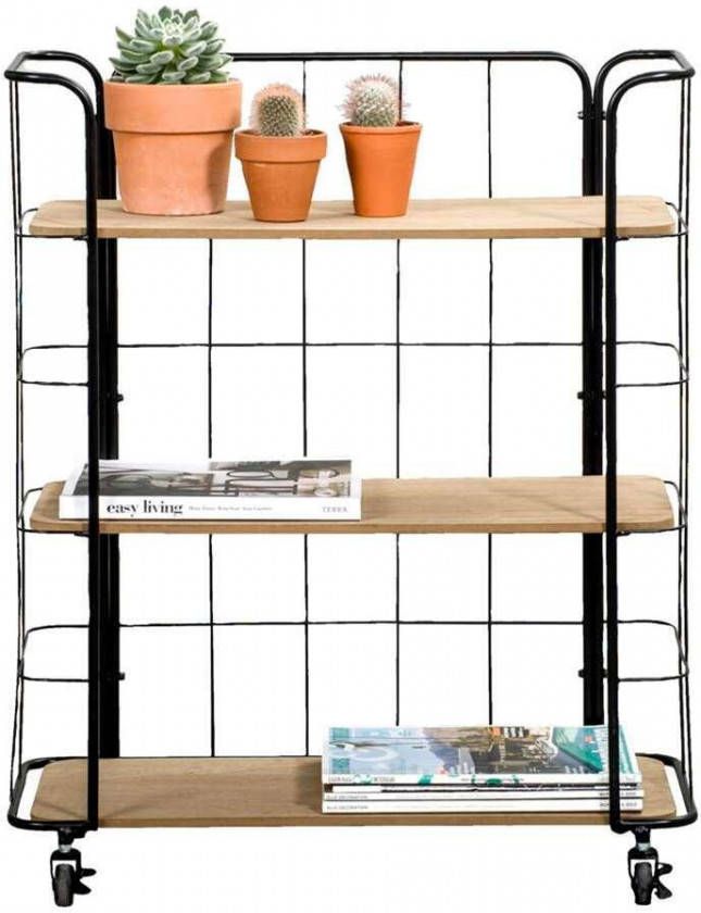 Leen Bakker Bakkerskast Olaf breed 3L zwart/naturel