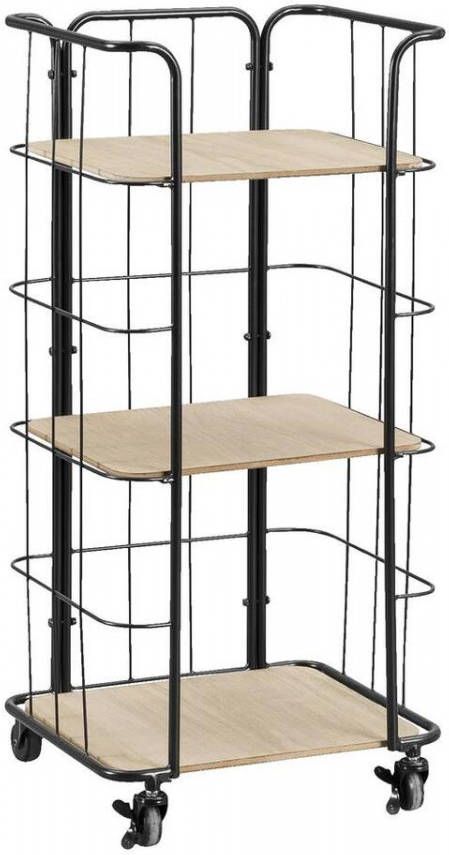 Leen Bakker Bakkerskast Olaf smal zwart/naturel