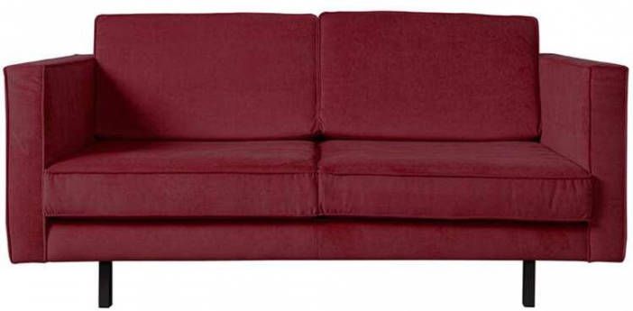 Leen Bakker Bank Harlem 2, 5 zits velours bordeauxrood