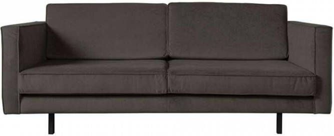 Leen Bakker Bank Harlem 3, 5 zits velours donkergrijs