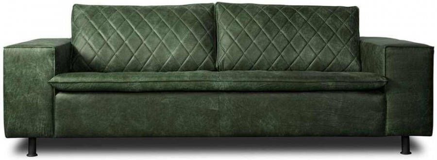 Leen Bakker Bank Levin 3 zits leer groen