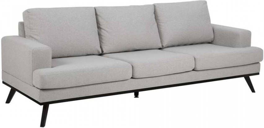 Leen Bakker Bank Lund 3 zits stof Stuart donkergrijs/zwart