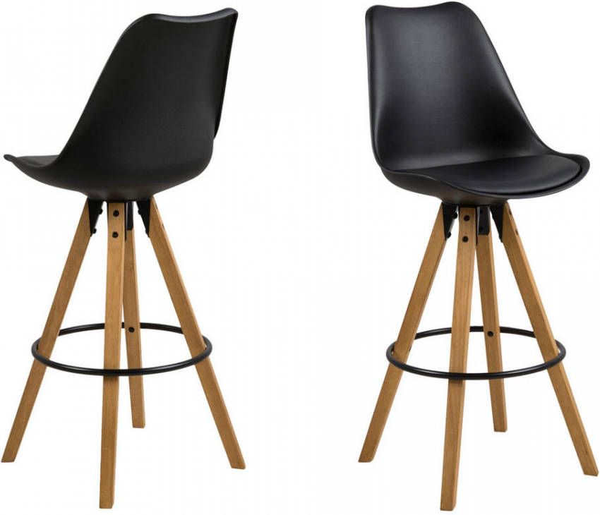 Leen Bakker Barkruk Verdal zwart(2 stuks)