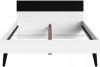 Leen Bakker Bed Delta wit/mat zwart 140x200 cm online kopen