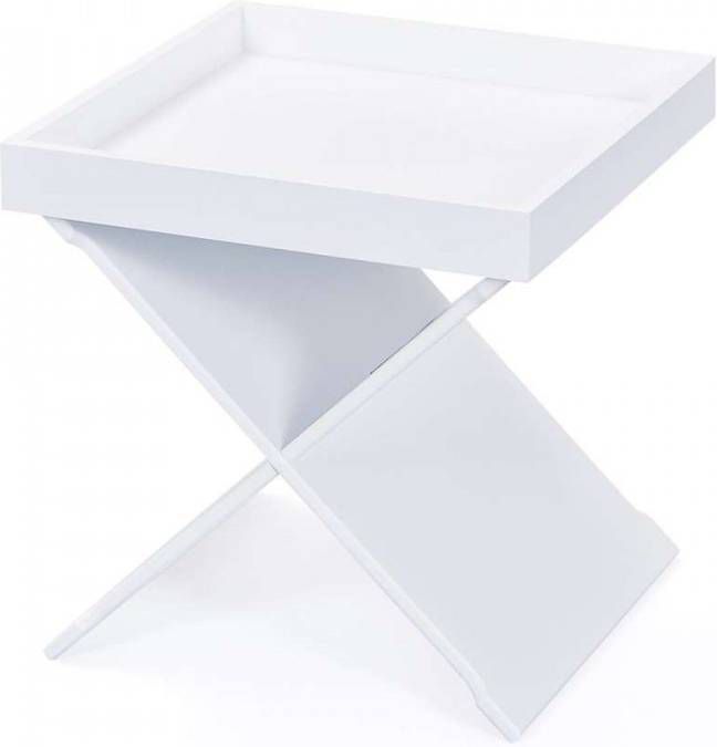 Leen Bakker Bijzettafel Egon wit 40x40x41 cm