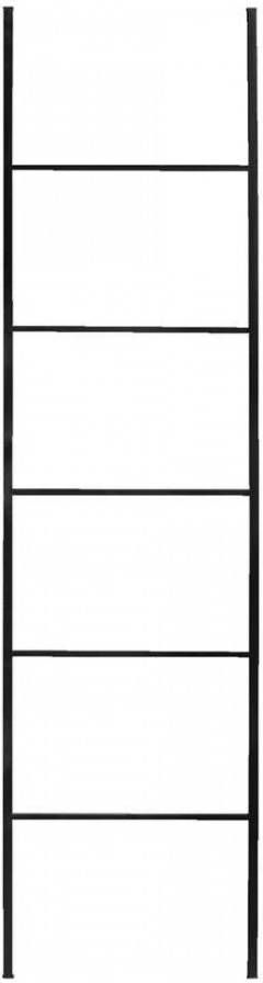 Leen Bakker Decoratieve ladder Vincent zwart 160x37x1, 5 cm