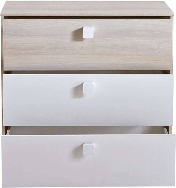 Leen Bakker Demeyere ladekast Game 3 lades wit 78x83x39, 6 cm