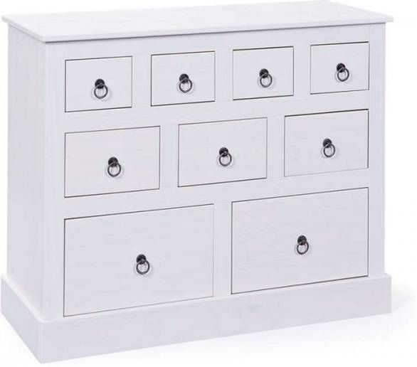 Leen Bakker Dressoir Provence wit 80x100x39 cm
