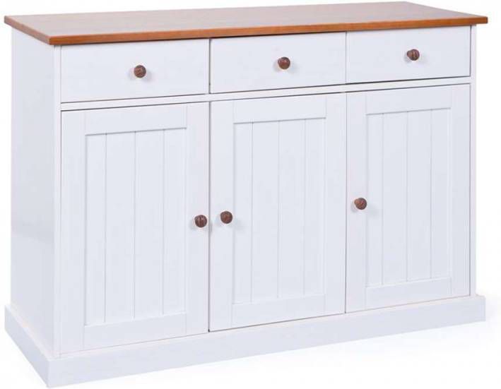 Leen Bakker Dressoir Westerland wit 86x130x45 cm
