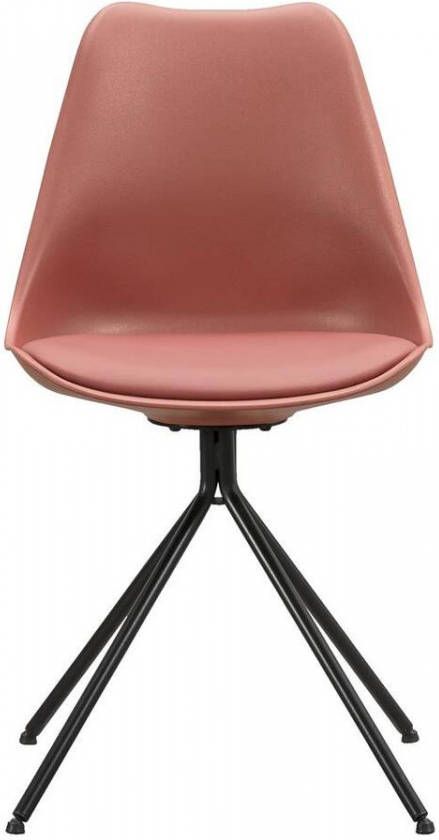 Leen Bakker Eetkamerstoel Senja kunststof terra zwart metaal