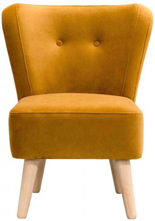 Leen Bakker Fauteuil Halmstad stof geel