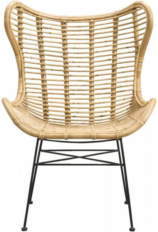 Leen Bakker Fauteuil Jasmine rotan/metaal naturel