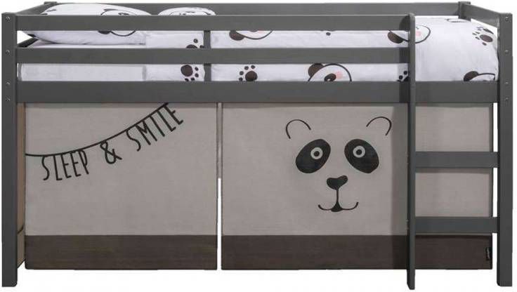 Leen Bakker Hoogslapers online kopen? Vergelijk op Meubelmooi.nl Halfhoogslaper Ties (incl. bedtent Panda) whitewash