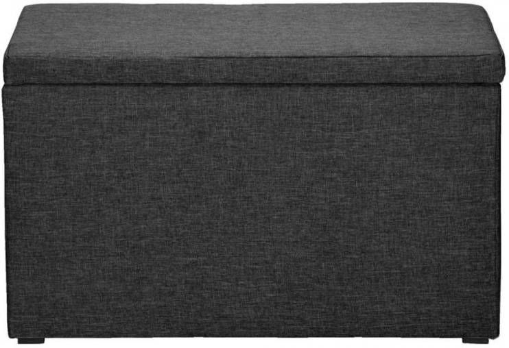 Leen Bakker Hocker Kasper donkergrijs 50x80x45 cm