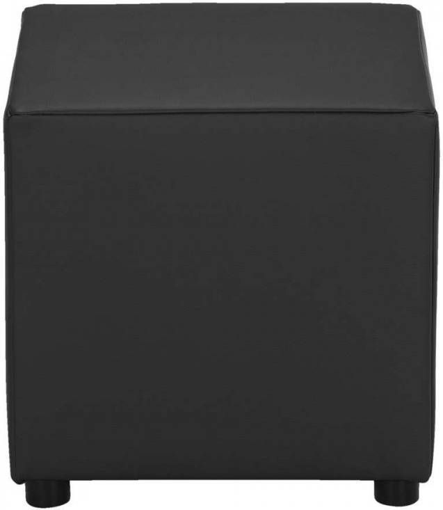 Leen Bakker Hocker Noah zwart stof Madryt 46x46x46 cm