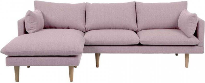 Leen Bakker Hoekbank Invik links stof Portland roze