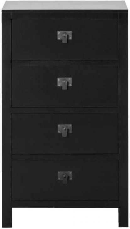 Leen Bakker Kast Lahore zwart 78x45x35 cm