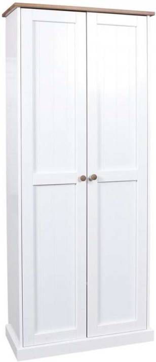 Leen Bakker Kledingkast Westerland wit 192x84x37, 5 cm