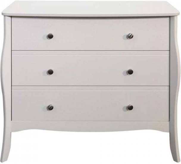 Leen Bakker Ladekast Baroque 3 lades wit 80x96, 5x45 cm